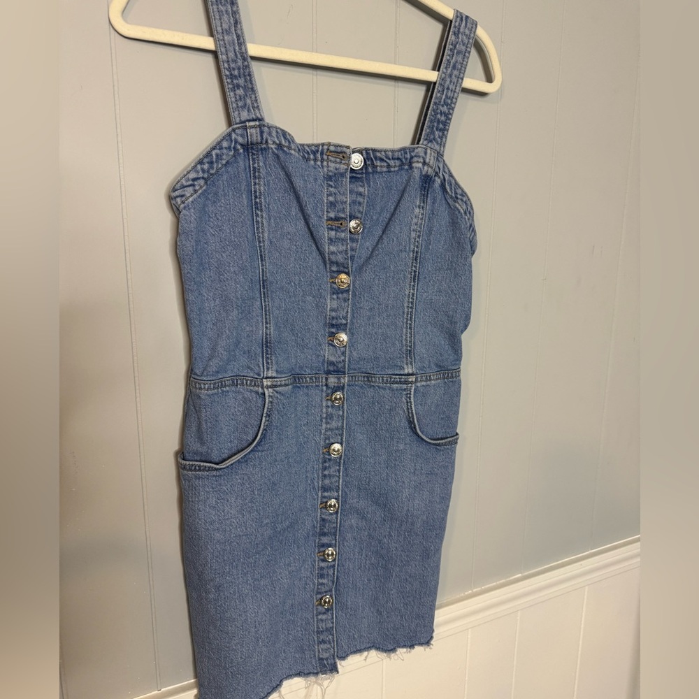 Mango Light Blue Denim Dress S